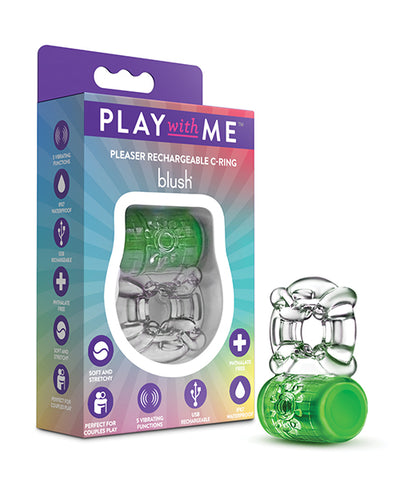 Blush Play With Me - Pleaser Rechargeable C-Ring - Neon Green