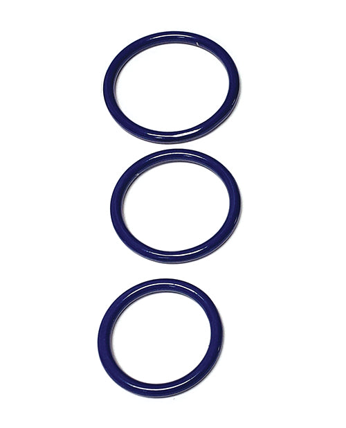 Spartacus Seamless Stainless Steel C-Ring - Blue Pack of 3