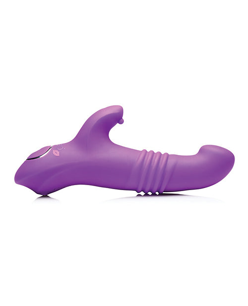 Curve Toys Gossip Blasters 7X Thrusting Silicone Rabbit Vibrator - Violet