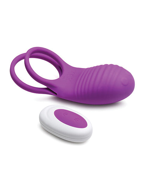 Curve Toys Gossip Love Loops 10X Silicone Cock Ring w/Remote - Violet