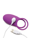 Curve Toys Gossip Love Loops 10X Silicone Cock Ring w/Remote - Violet