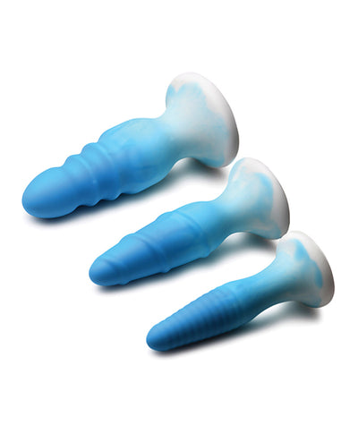 Curve Toys Simply Sweet Silicone Butt Plug Set - Blue