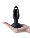 Snuggy Flapping Anal Plug Vibrator- Black