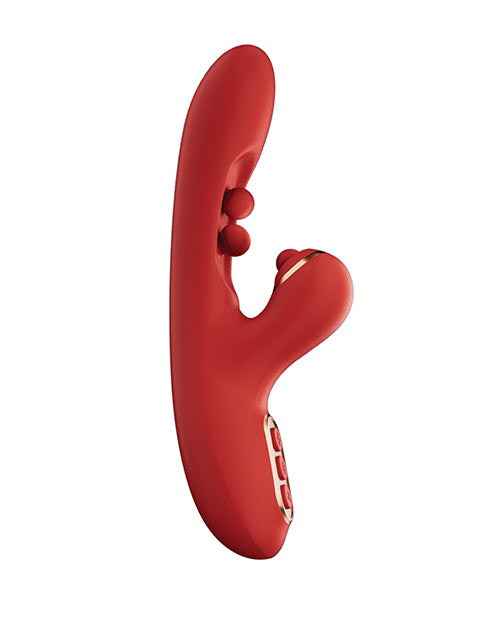 Tickler Wiggling G-Spot Vibrator & Tapping Clitoral Stimulator - Red