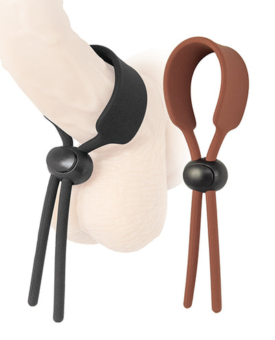 Cock Loops Adjustable Cock Ties - Brown/Black