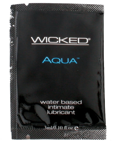 Wicked Sensual Care Aqua Water Based Lubricant .1 oz - Assorted Flavors