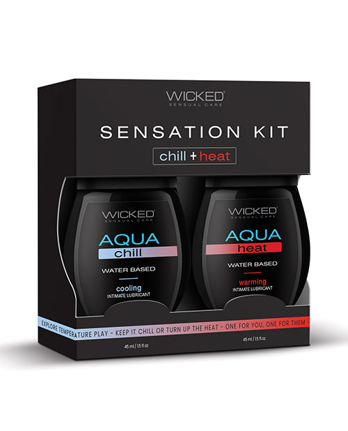 Wicked Sensual Care Sensation Kit Cooling and Warming Water Based Lubricants - 1.5 oz Bottles