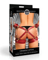 Master Series Crimson Captive Thigh, Wrist, Ankle Hog Tie Restraints - Red