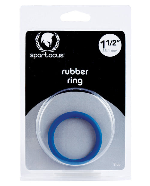 Spartacus 1.5" Rubber Cock Ring - Blue