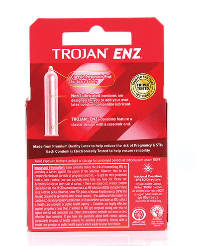 Trojan Enz Non-Lubricated - Box of 3