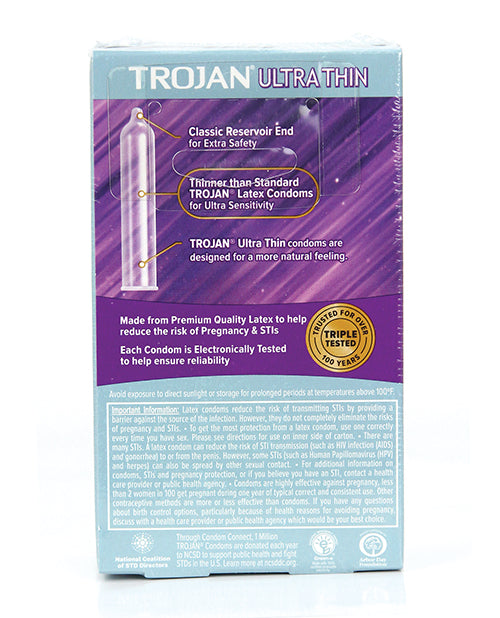 Trojan Ultra Thin Condoms - Box of 12