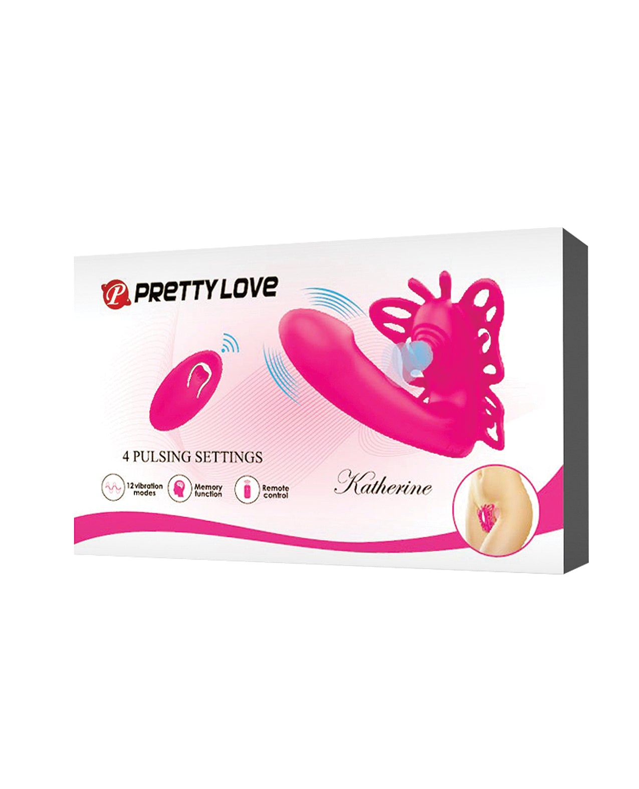 Pretty Love Katherine Wearable Butterfly Vibrator - Fuchsia