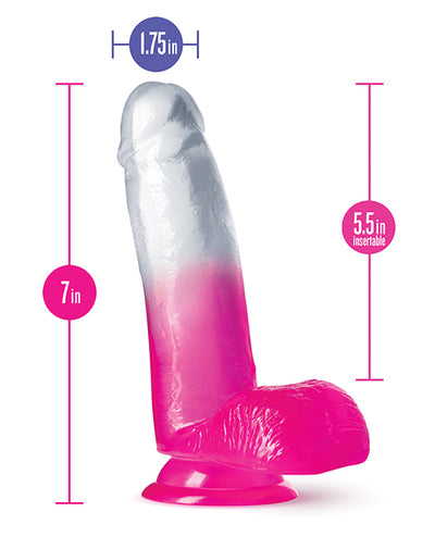 Blush B Yours 7" Sugar Magnolia Dildo - Fuchsia