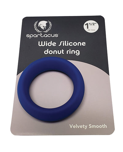 Spartacus 1.5" Wide Silicone Donut Ring - Blue