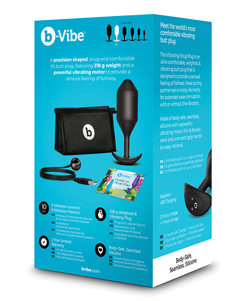 b-Vibe Vibrating Snug Plug - XXLarge Black