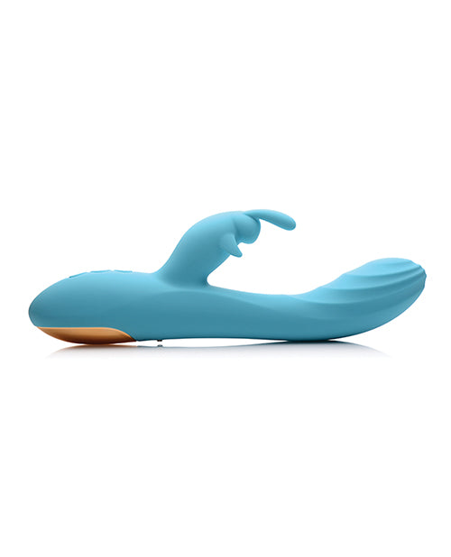 Curve Novelties Power Bunnies Snuggles 10x Silicone Rabbit Vibrator - Blue