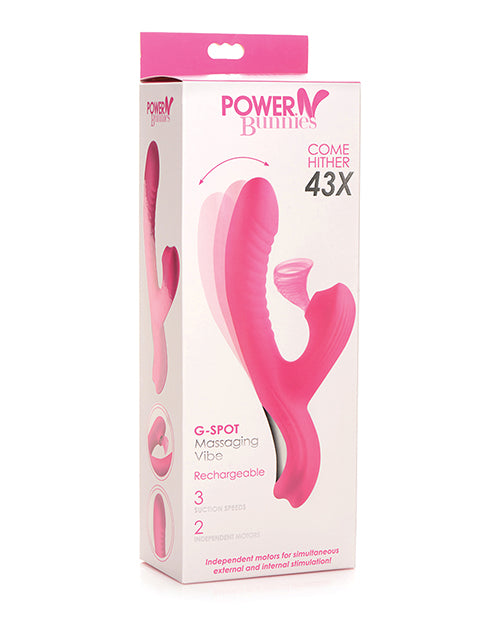 Curve Novelties Power Bunnies Come Hither Suction Vibrator - Pink