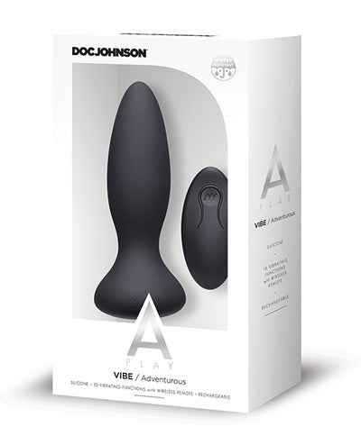 A Play Rechargeable Silicone Adventurous Anal Plug w/Remote