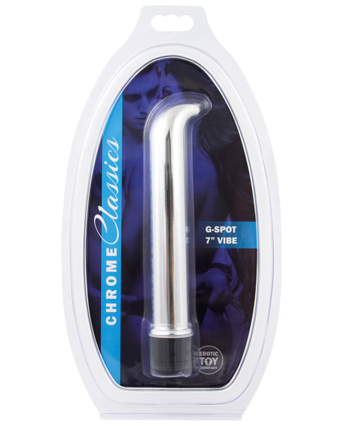 Erotic Toy Company Chrome Classics  7" G Spot Vibe - Silver