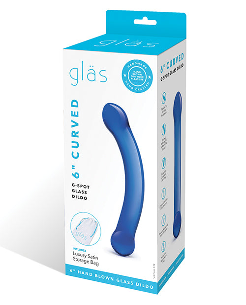 Glas 6" Curved G-Spot Glass Dildo