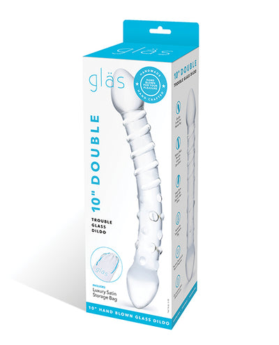 Glas Double Trouble Glass Dildo - Clear