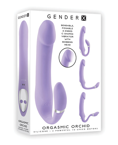 Gender X Orgasmic Orchid Posable Vibrator - Purple