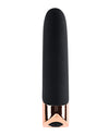 Gender X The Gold Standard Rechargeable Silicone Bullet - Black/Rose Gold