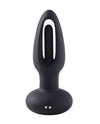 Snuggy Flapping Anal Plug Vibrator- Black