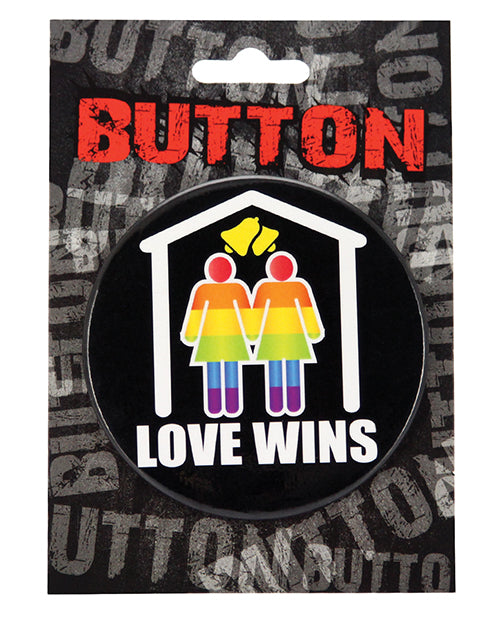 3" Button Female - Love Wins