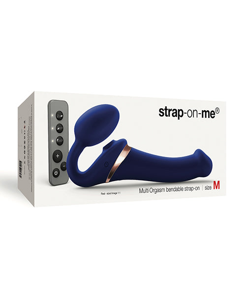 Strap On Me Multi Orgasm Bendable Strapless Strap On Medium - Night Blue