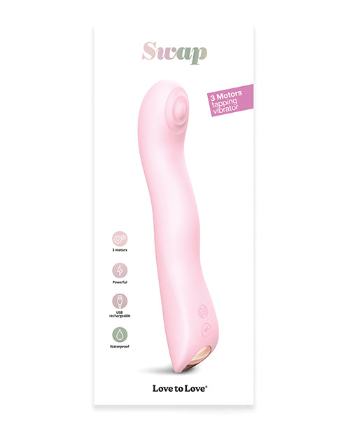 =Love to Love Swap Tapping Vibrator - Baby Pink