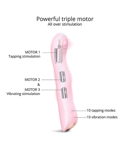 =Love to Love Swap Tapping Vibrator - Baby Pink