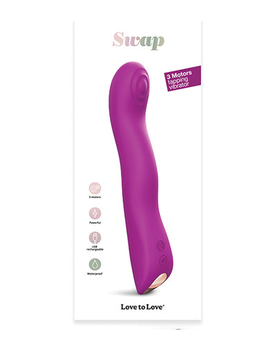 =Love to Love Swap Tapping Vibrator - Sweet Orchid