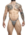 Male Basics Y Buns Thong Checkers XL