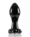 Crystal Flower Butt Plug - Black