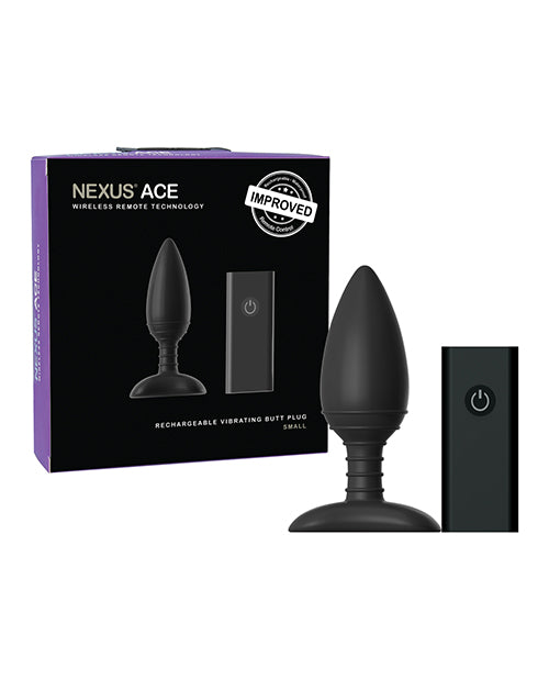 Nexus Ace Remote Control Butt Plug Small - Black