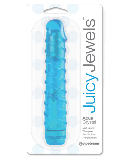 Juicy Jewels Aqua Crystal Vibrator - Blue