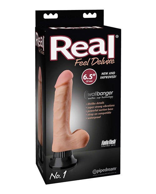 Real Feel Deluxe No. 1  6.5" Vibe Waterproof - Flesh