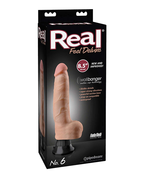 Real Feel Deluxe No. 6  8.5" Vibe Waterproof - Flesh