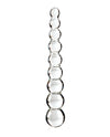 Icicles No. 2 Hand Blown Glass Massager - Clear Rippled