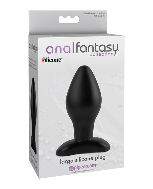 Anal Fantasy Collection Large Silicone Plug - Black