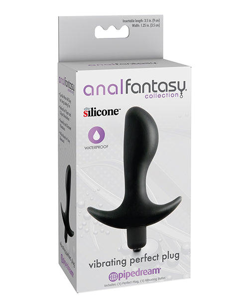 Anal Fantasy Collection Vibrating Perfect Plug - Black