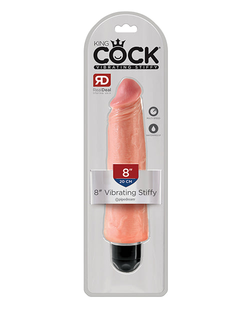 King Cock  8" Vibrating Stiffy - Flesh