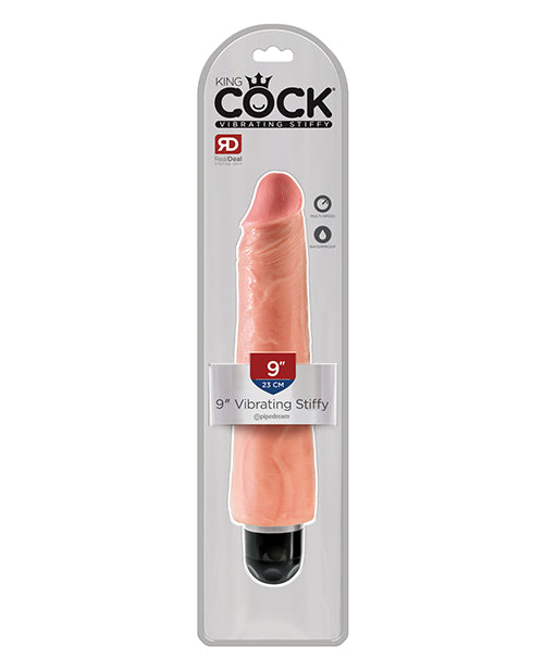 King Cock  9" Vibrating Stiffy - Flesh