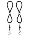 Bijoux de Nip Nipple Halos Star Charm - Turquoise/Black