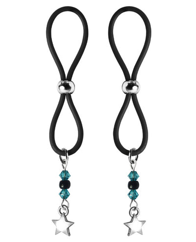 Bijoux de Nip Nipple Halos Star Charm - Turquoise/Black