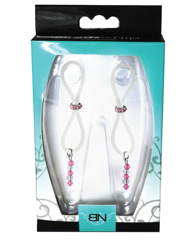 Bijoux de Nip Nipple Halos Pink Gem Slider - Pink/Clear