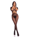 Pink Lipstick Amplify Crotchless Bodystocking Black O/S