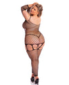 Pink Lipstick In My Head Net Bodystocking Black QN