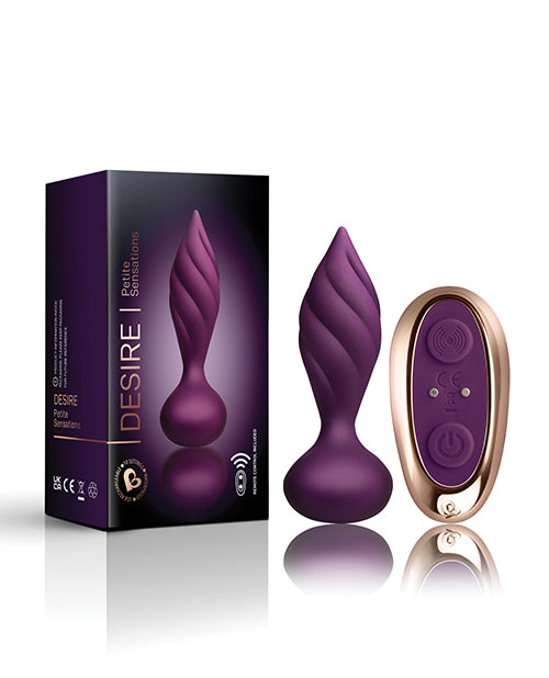 Rocks Off Petite Sensations Desire Plug w/Remote - Assorted Colors